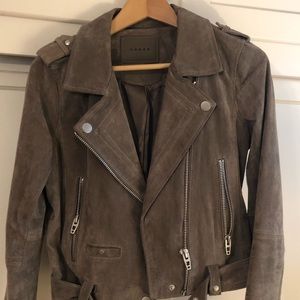 Blank NYC Suede Jacket in sandstone